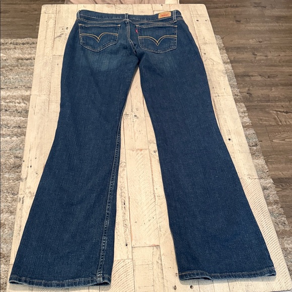 Levi's 524 Too Superlow Boot Cut Size 11L Jeans Y2K Style Dark Denim Stretch - Picture 9 of 11